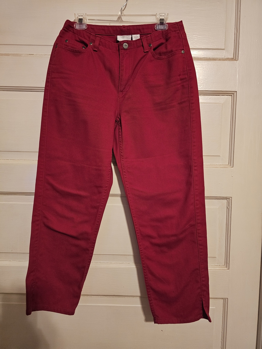 Vintage 90s Liz Claiborne Lizwear Red High Rise Straight Leg Jeans Size 10